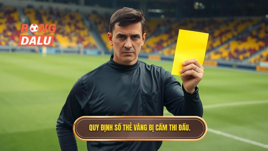 1. Quy định số thẻ vàng bị cấm thi đấu.